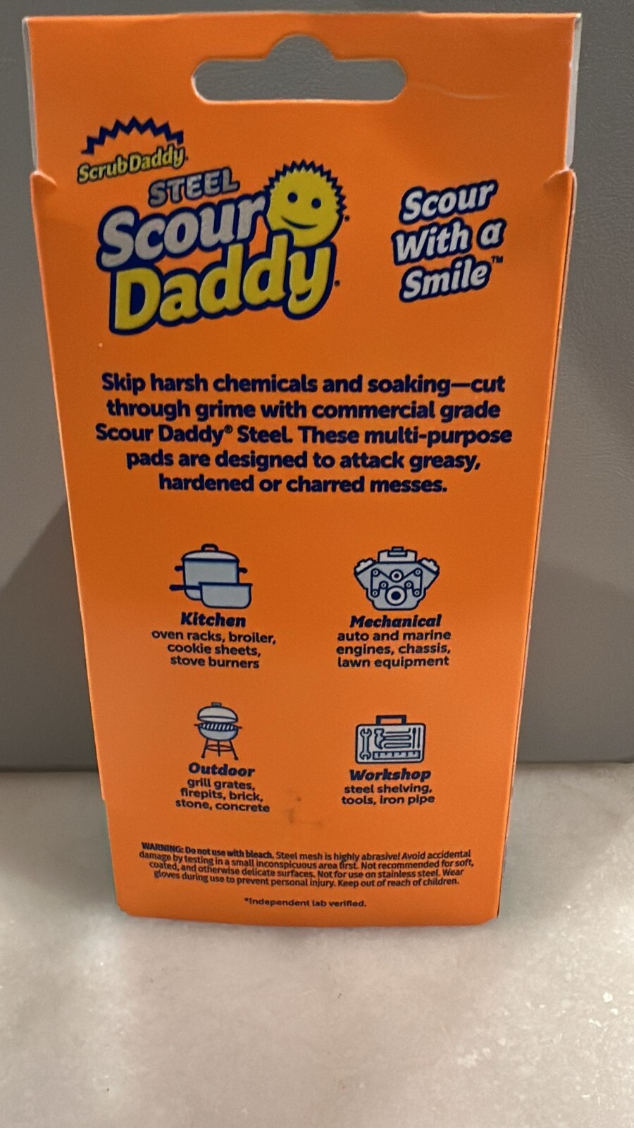 (2 pack) Scrub Daddy Scour Daddy Steel Scrubber Scouring Pad Scrub Sponge…
