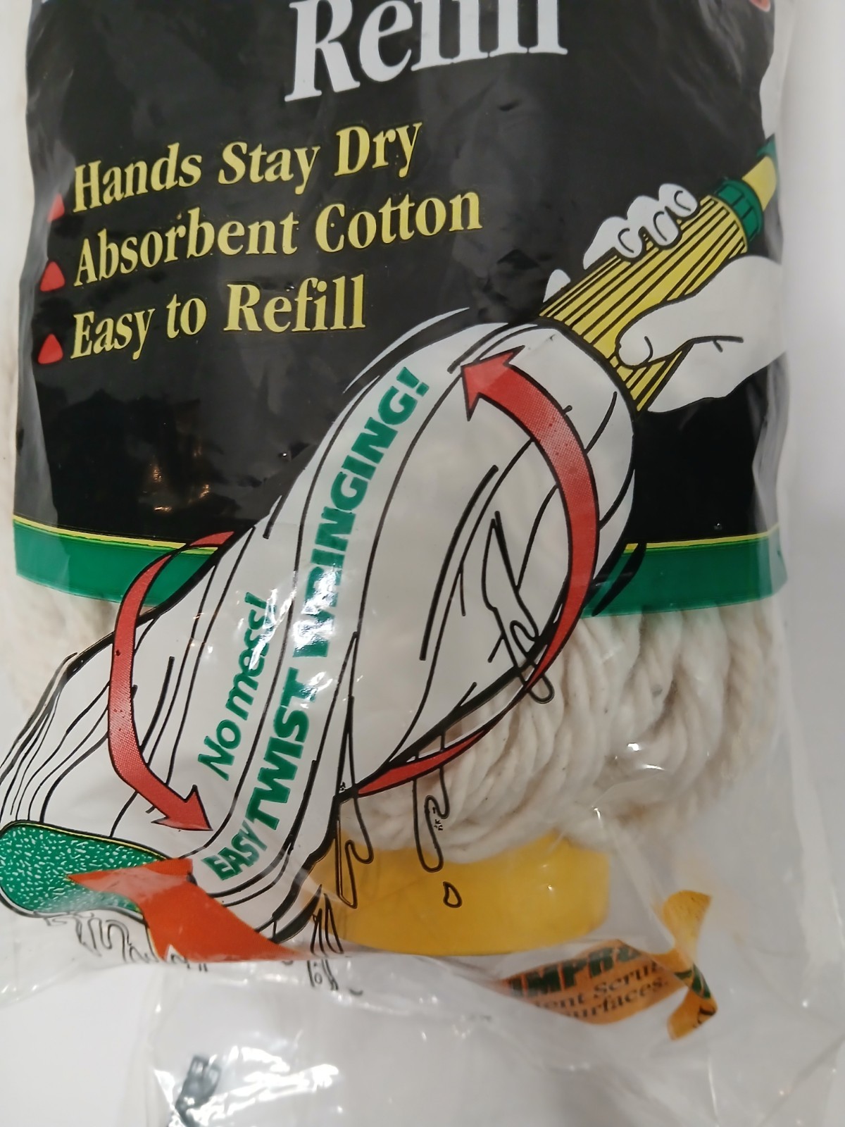 O Cedar Twist N Mop plus Refill Replacement Cotton Twist Mop New Sealed White