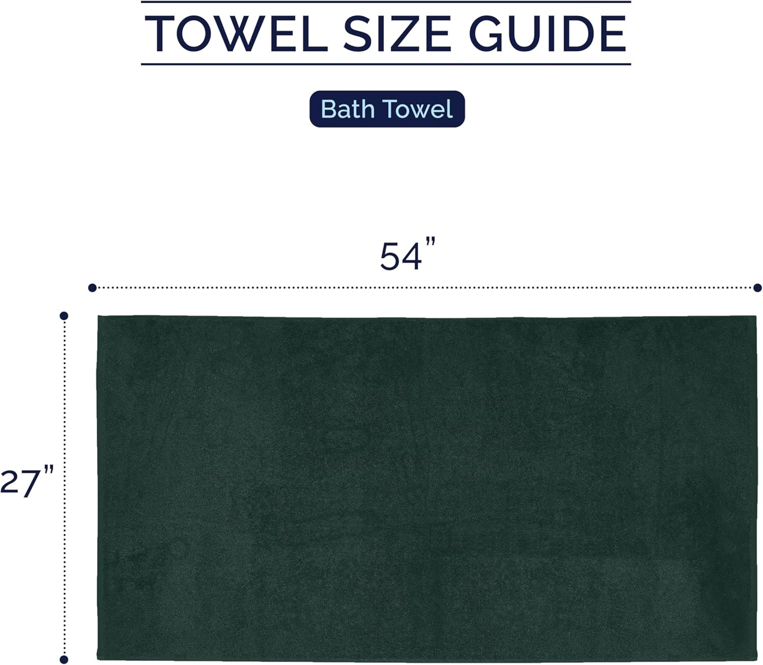 Premium Turkish Cotton 2 Pack Bath Towel Set – 27 x 54 inch, Luxurious Hotel Spa