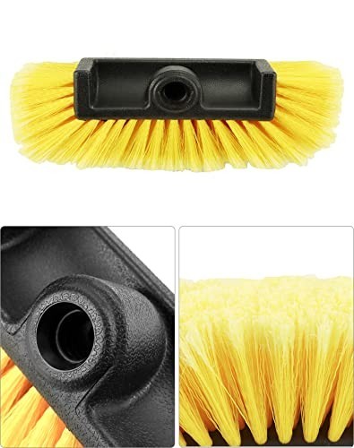 10in Car Wash Brush Head with Soft Bristle, for Cleaning Decks, Trucks, Car, RV,