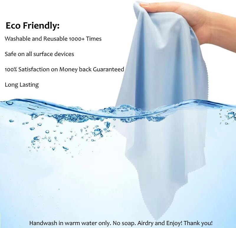 Oversized Microfiber Cleaning Cloth 12″ X 12″ for Screens Lens Phone- White