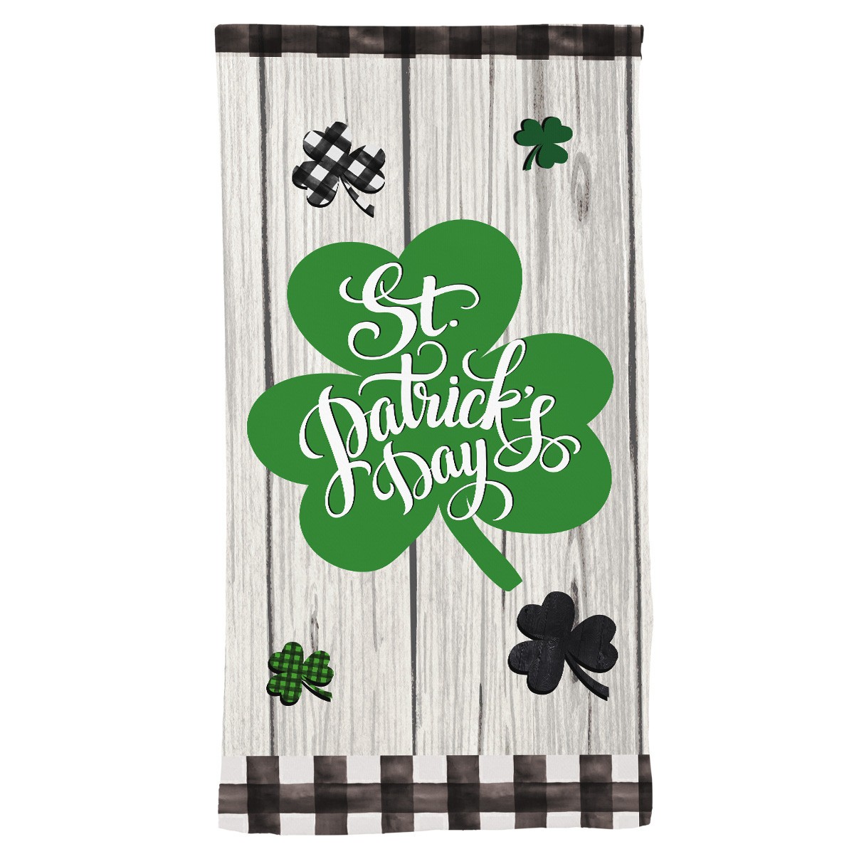 Briarwood Lane Checkered Shamrocks Cotton Hand Towel