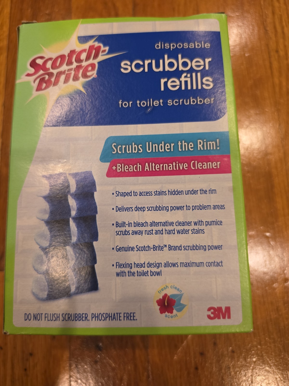 Scotch Brite Disposable Toilet Scrubber Refills Scrubs Under Rims 10pk New