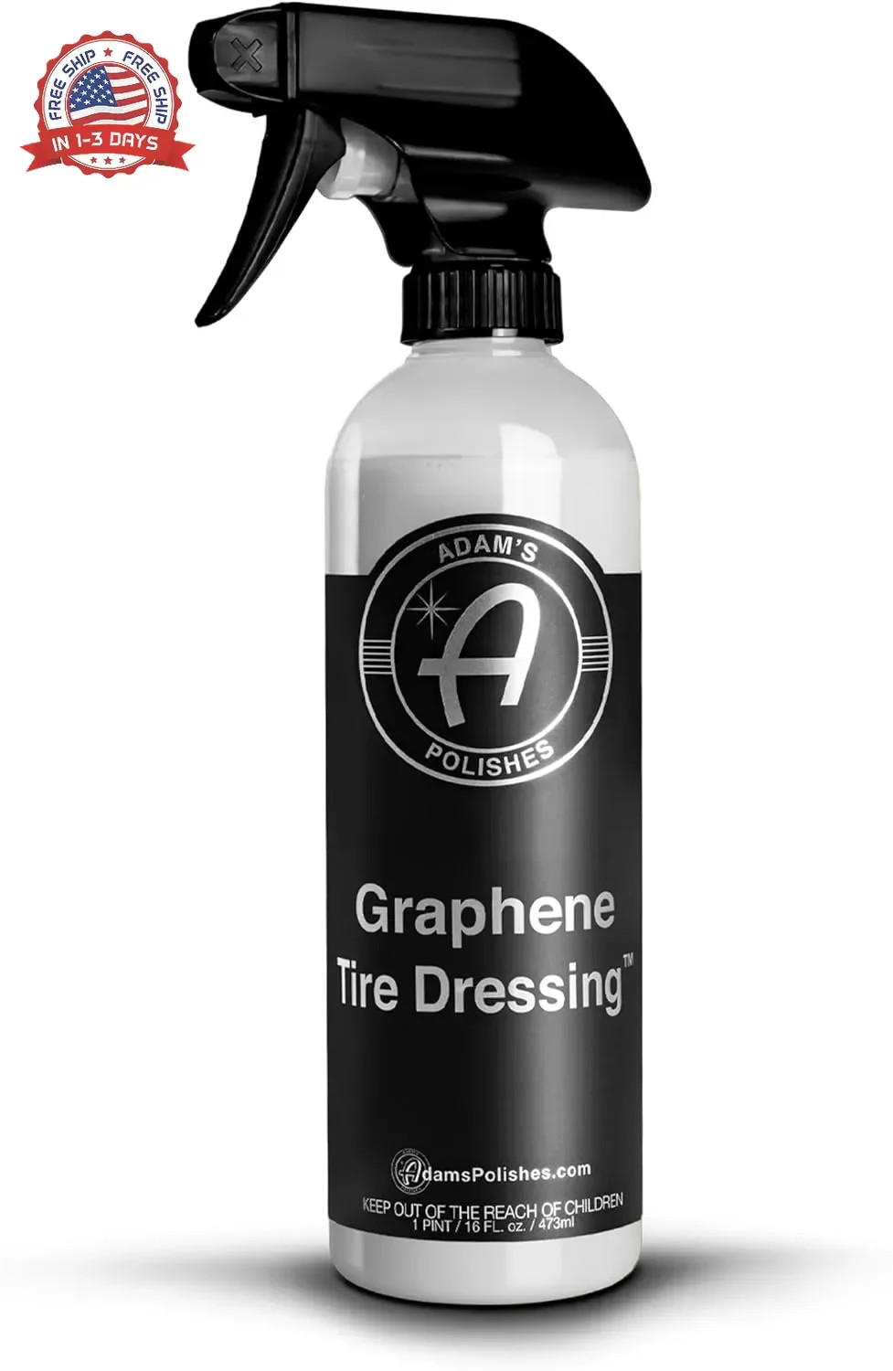 Adam’s Polishes Graphene Tire Dressing – Deep Black Finish W/Graphene Non Greasy