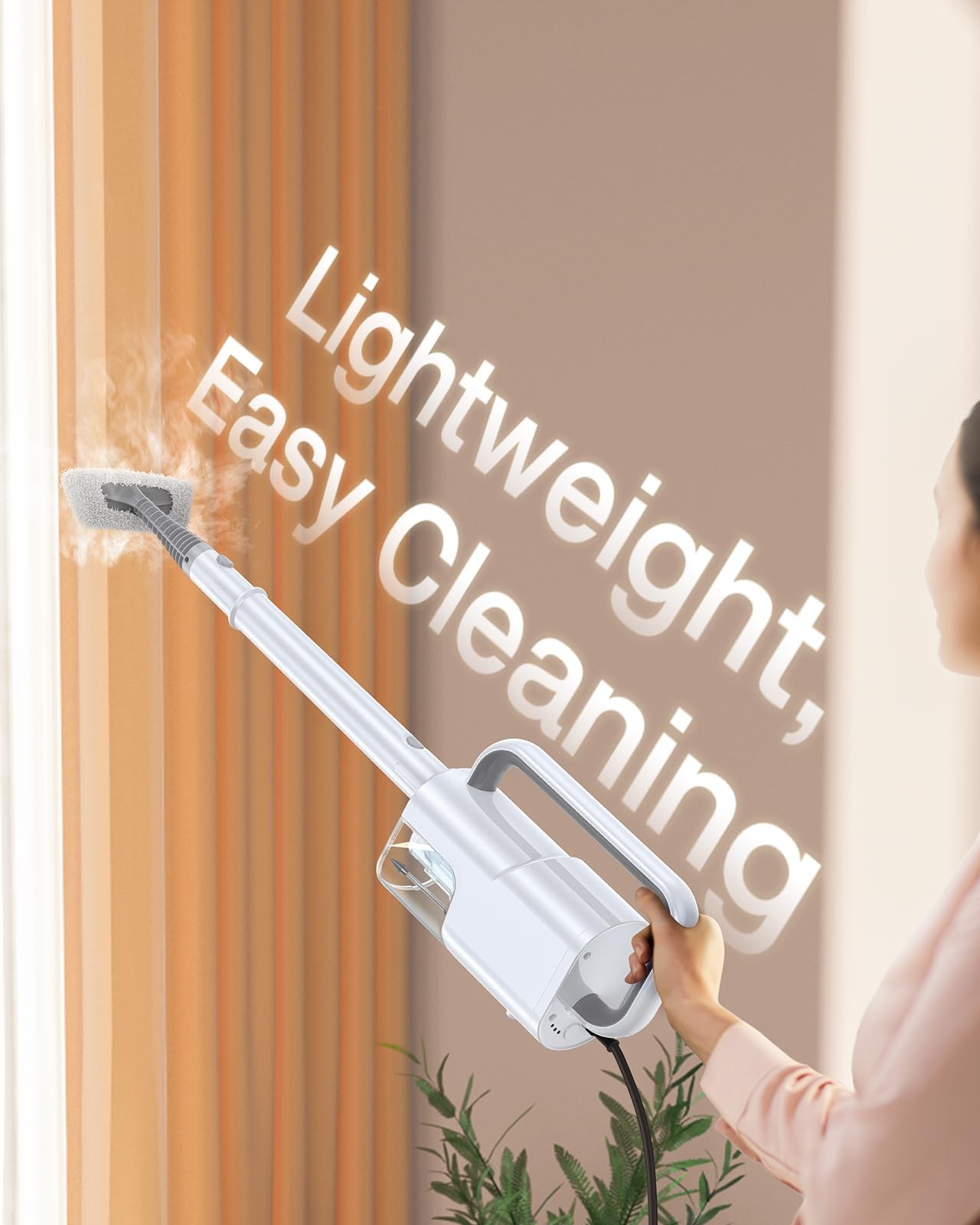 LABIGO 10-in-1 Steam Mop with Detachable Handheld Steamer, 350ml Tank, 10s