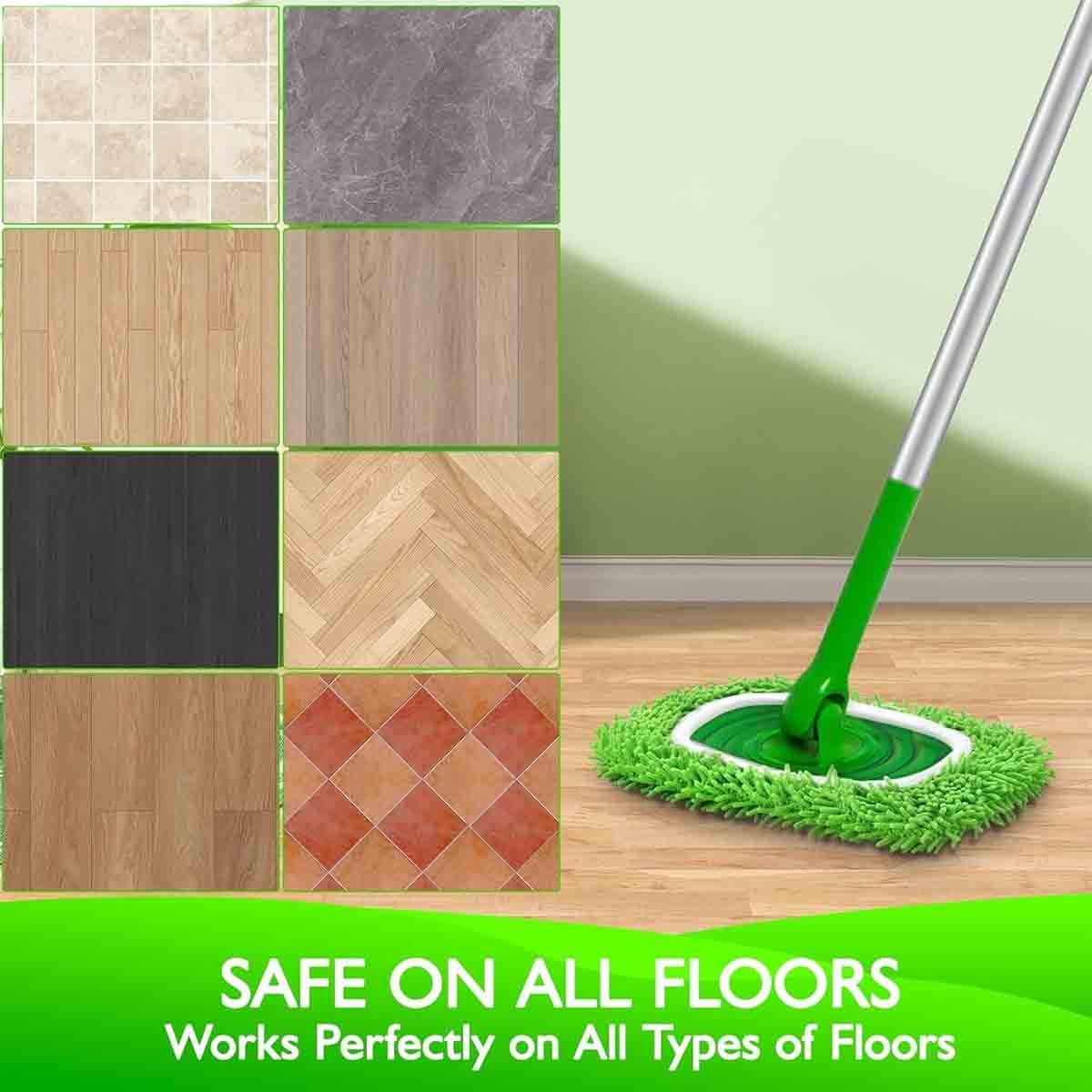 6 Pack Reusable Washable Microfiber Mop Pads for Swiffer Sweeper Floor Cleaner