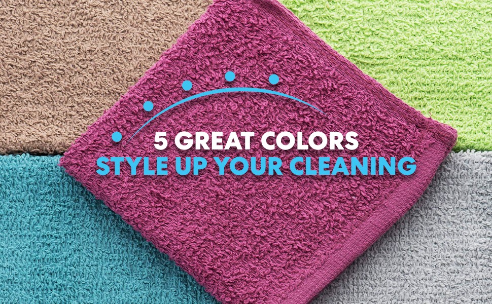 Simpli-Magic Cotton Wash Cloths 12″x12″ (50 Pack) – Highly Absorbent Soft Towels