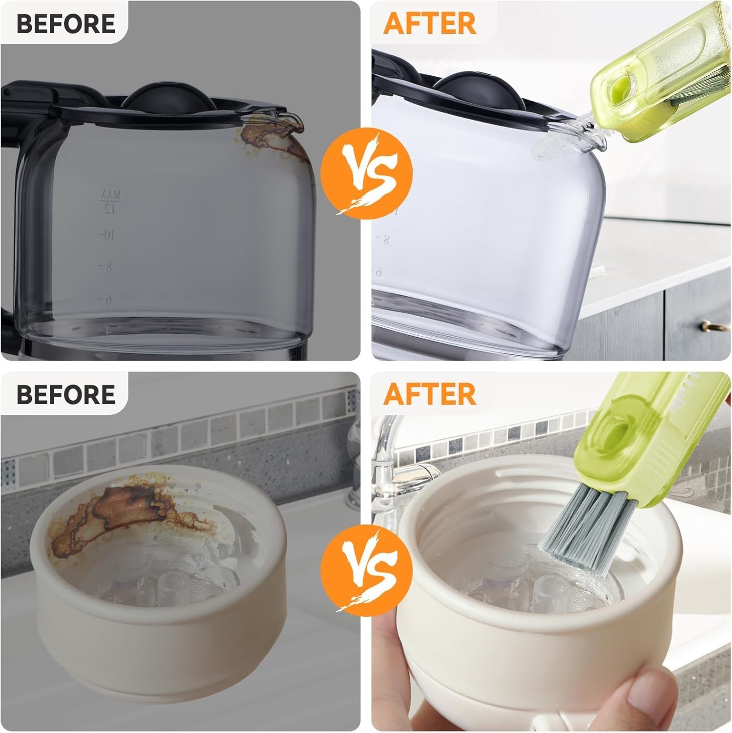 3 in 1 Cup Lid Gap Cleaning Brush Set Multifunctional Bottle Cleaner