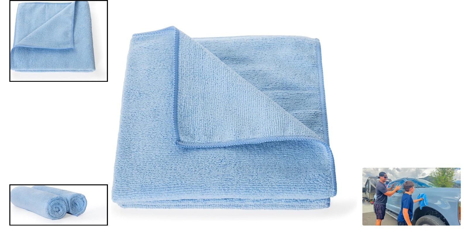Scratch-Free 16×16 Microfiber Terry Towel – Ideal for Cars, Boats & Home