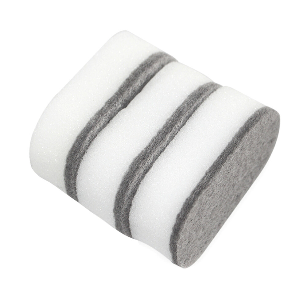 12Pcs Cleaning Loofah Sponge Strong Water Absorption Grey and White Complex