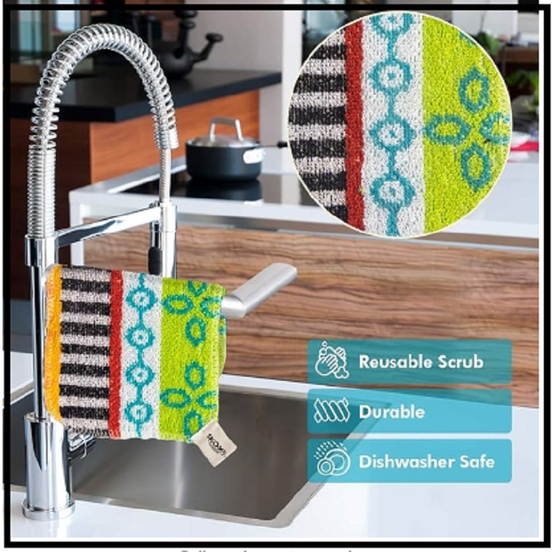 Skoy Scrub, Non-Scratching, Reusable Scrub for Kitchen and Household Use,