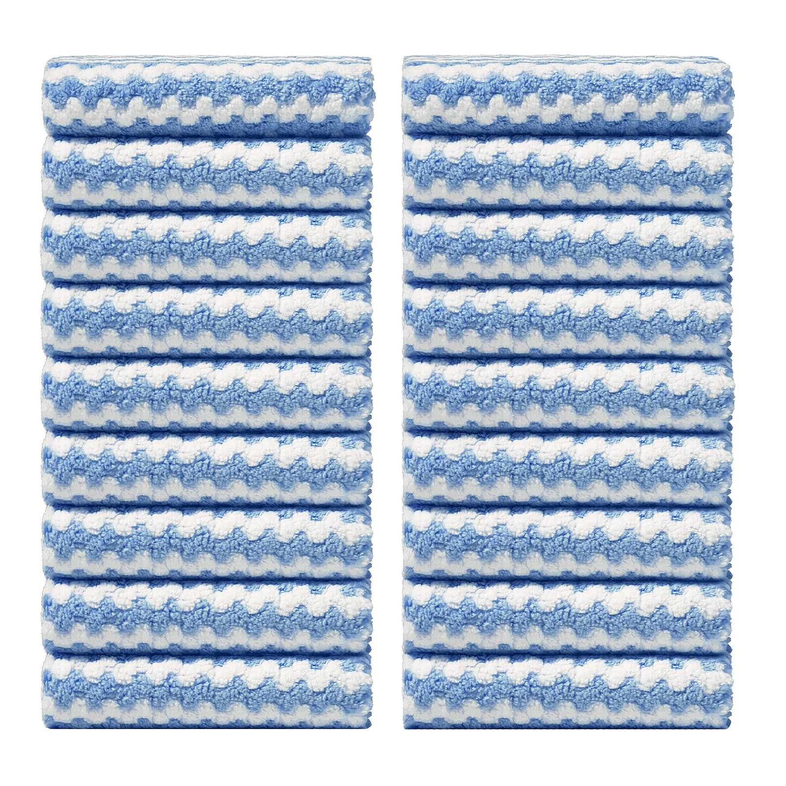 Microfiber Cleaning Cloths – 18 Pack, 10″ X 10″, Blue