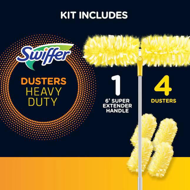 New Swiffer Dusters Cleaning Kit w/ 6ft Extendable Pole + 4 Refills