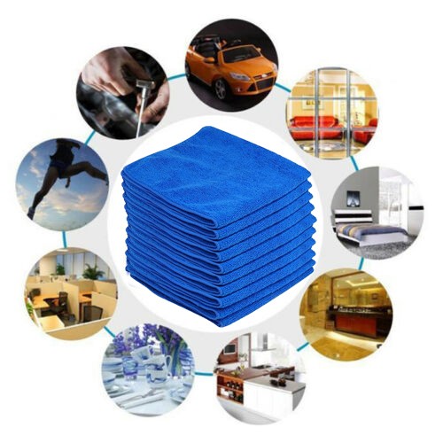 Microfiber Cleaning Cloth Towel Rag Car Polishing No Scratch Detailing Set of 5