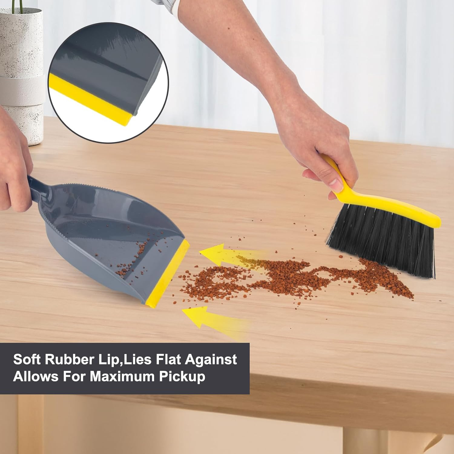 Mini Dustpan and Brush Set Small Handheld Cleaning Broom Combo Set