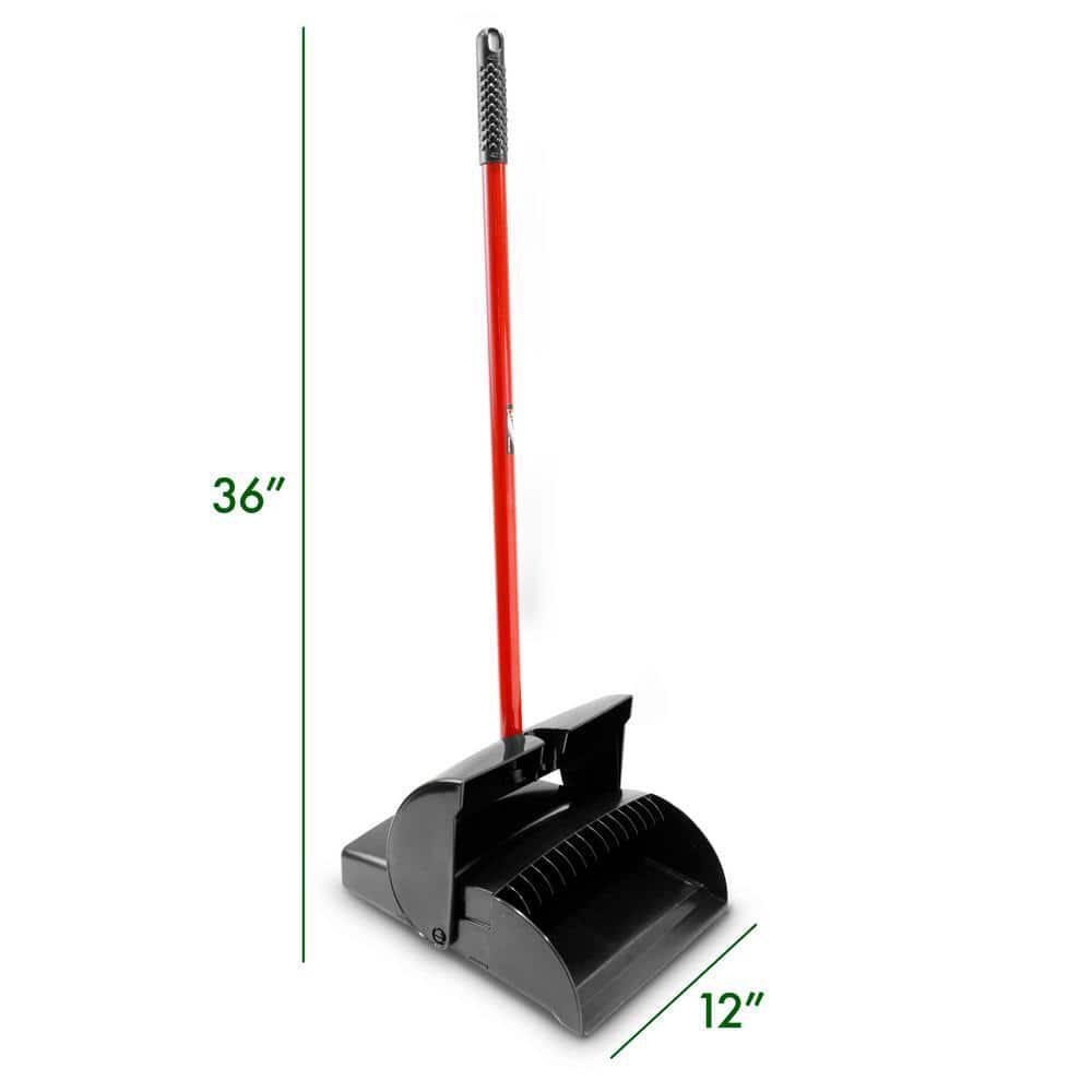 12 in. x 36 in. High Power Closed Lid Lobby Dustpan with Handle