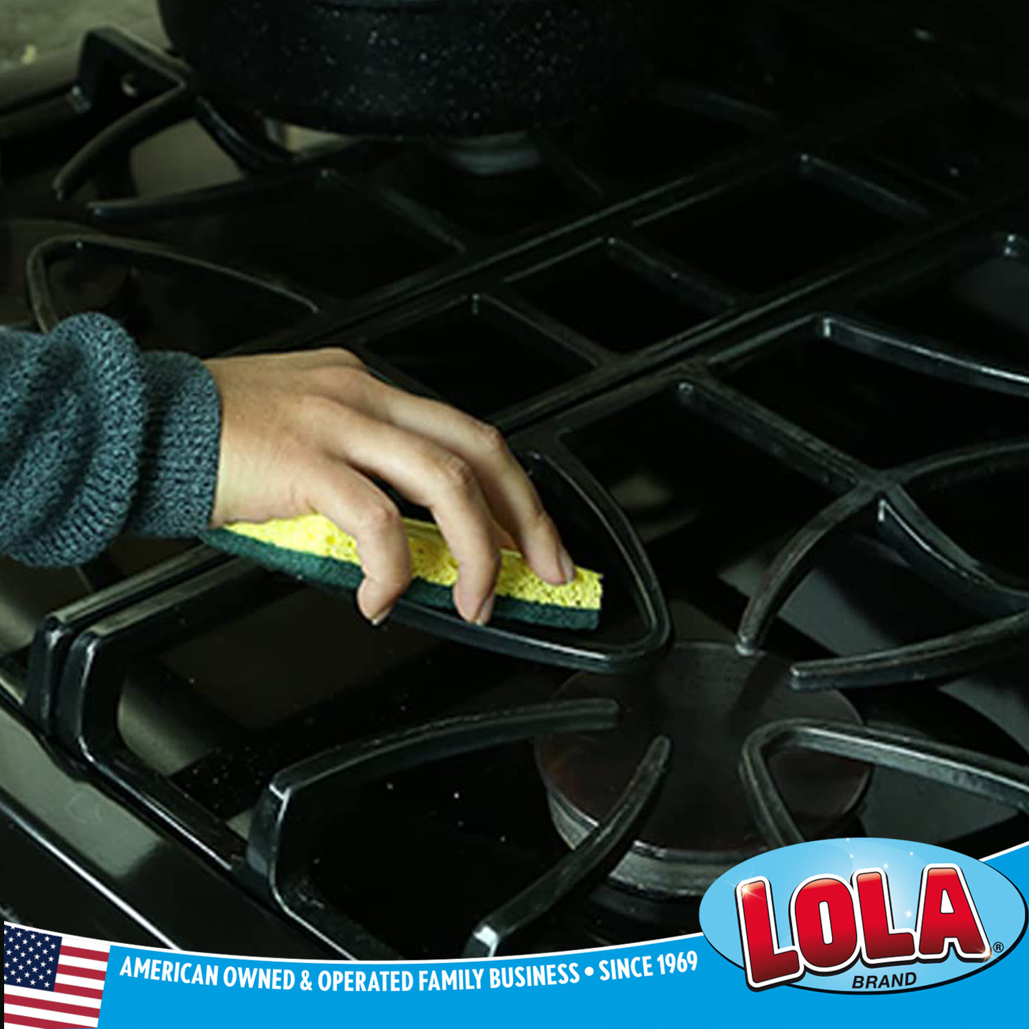 Cellulose Sponge & Scourer 6 Pk – Heavy Duty Dual Purpose Super Absorbent LOLA