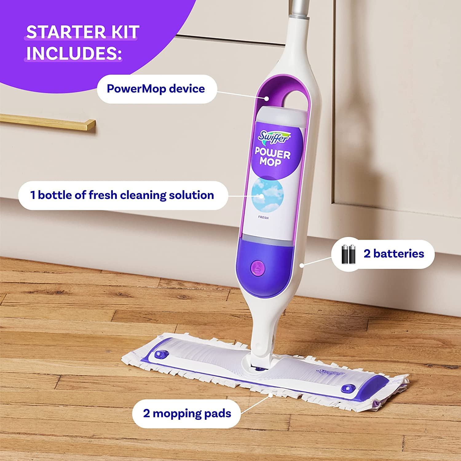Multi-Surface Mop Kit for Floor Cleaning, Fresh Scent, Mopping Kit – Powermop