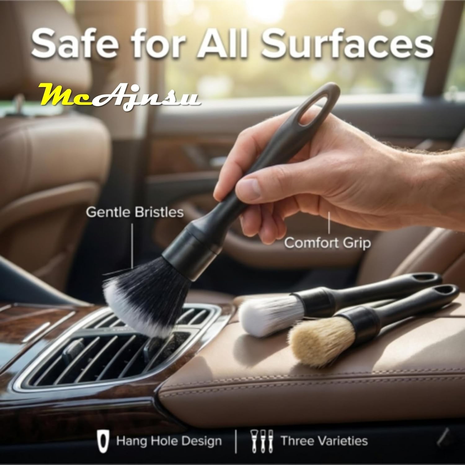 8-Piece Car Interior Detailing Kit – 160g Non-Sticky Gel 128% More Than 70g, …
