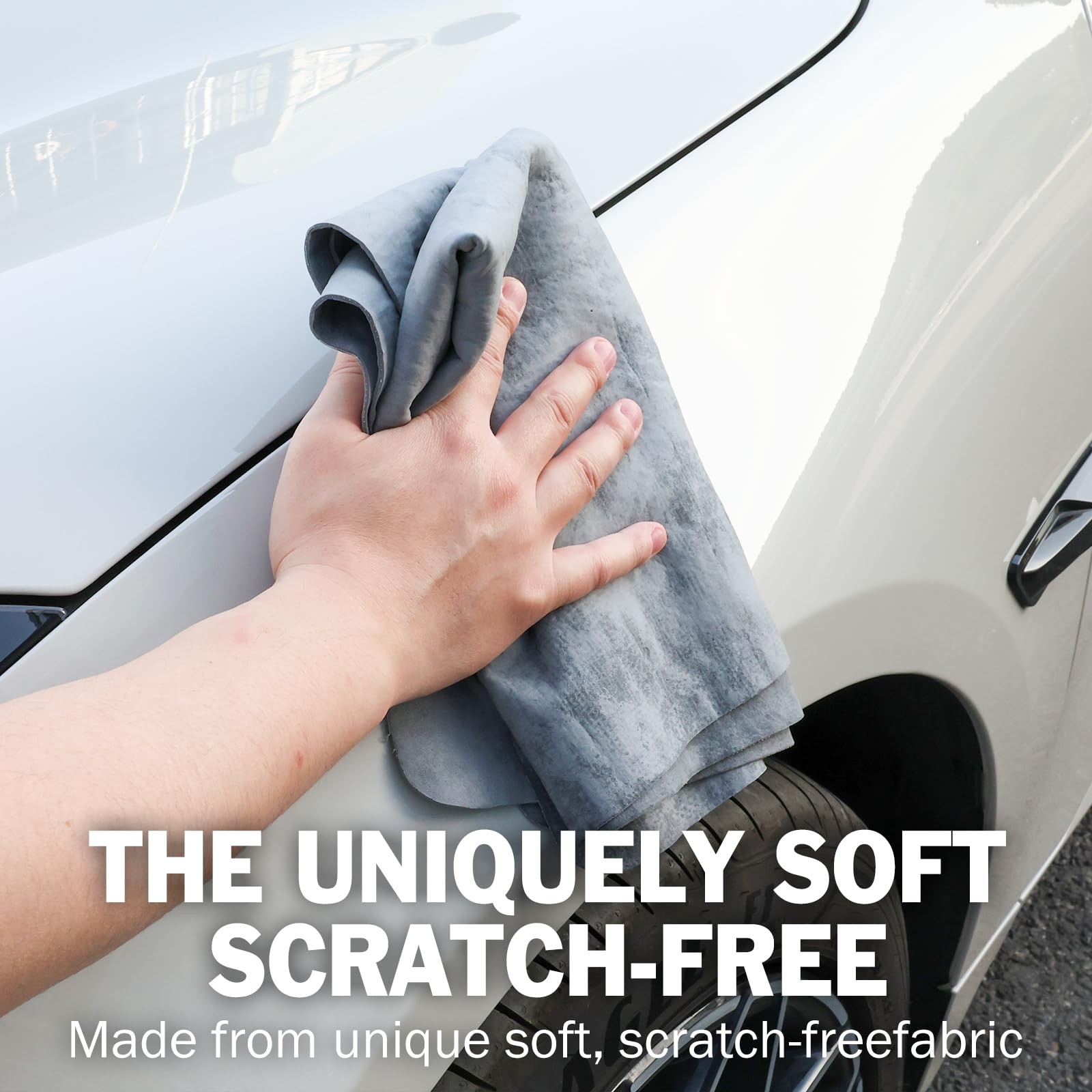 3 Pack Premium Chamois Towel for Car, 26”x17” Shammy Cloth for Car Drying, Super