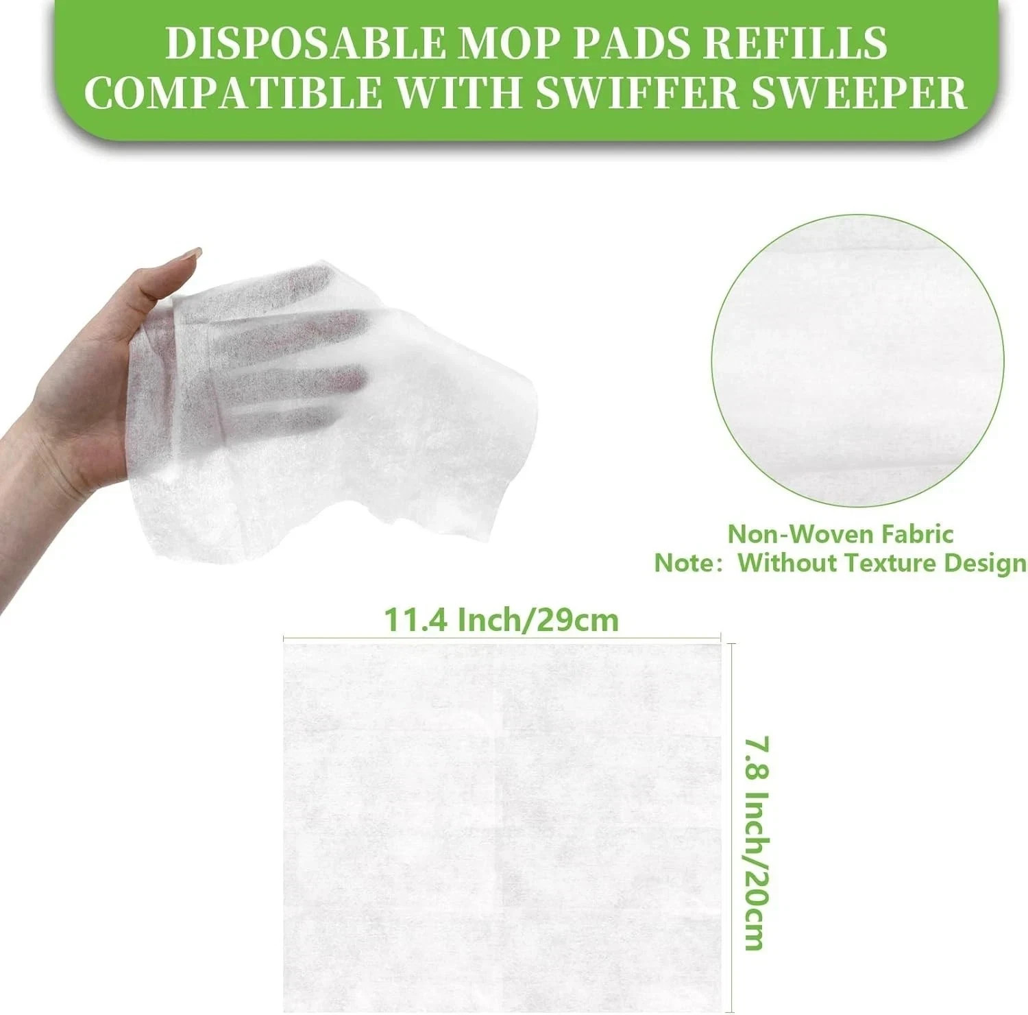 Dry Sweeping Cloths, 100 Count Mop Refill Compatible with Swiffer Sweeper – Disp