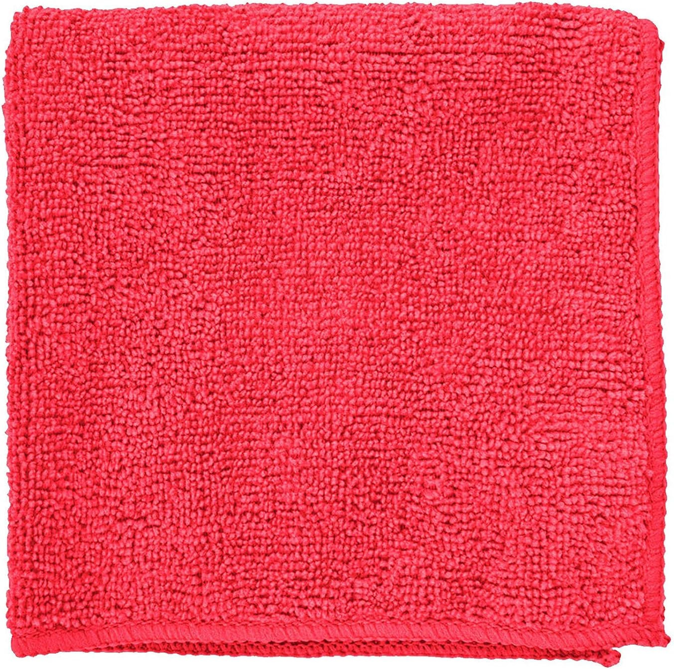 Soft Microfiber Cleaning Cloth Set of 12-12 X 12 Inches, Medium, Red