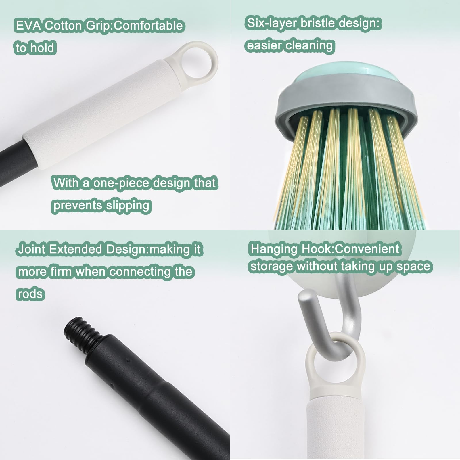 Indoor Broom Soft Bristle Brooms – Brooms for Sweeping Indoor Pet Hair, House…