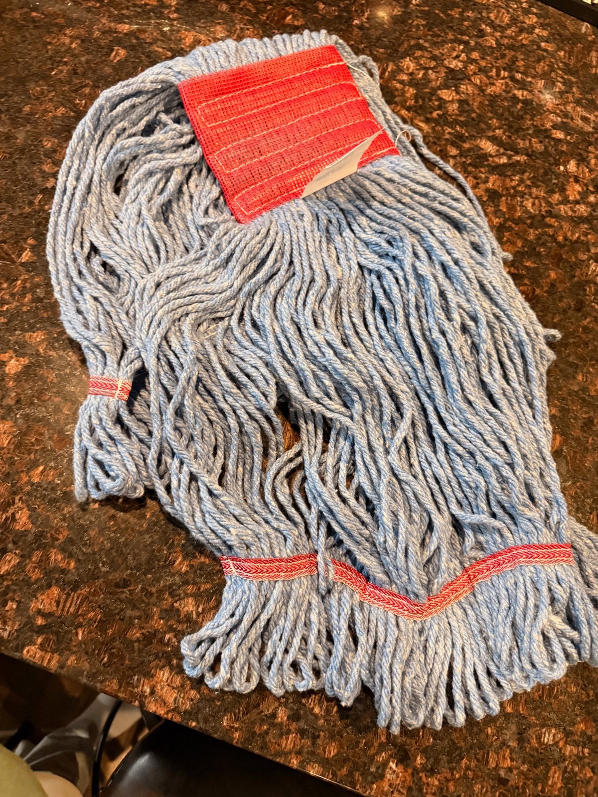 GAM Loop Mop Heads total 4 – Model 1900LB-6 – Large, Blue