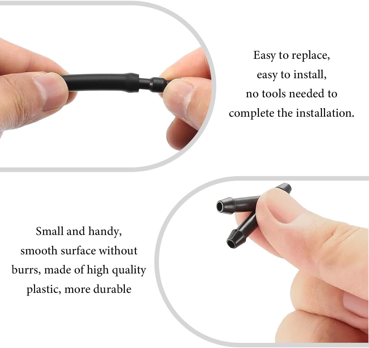 30 PCS Windshield Wiper Hose Connectors, 2-Way I Type 3-Way T/Y Type Windscreen