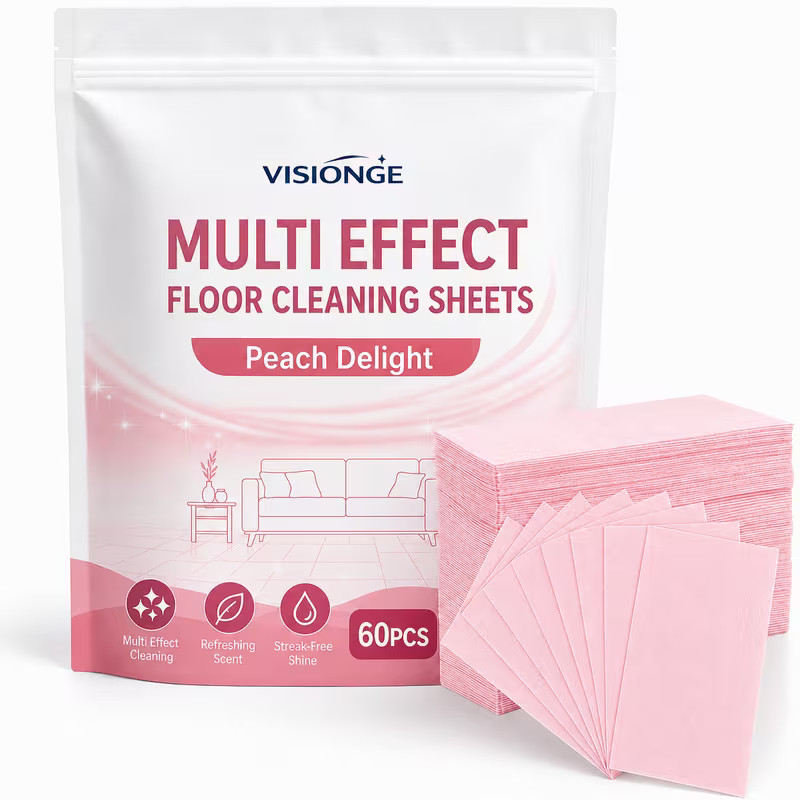 60pcs Multi-Purpose Floor Cleaning Sheets Pads Cleaner Tablet with Fragrance