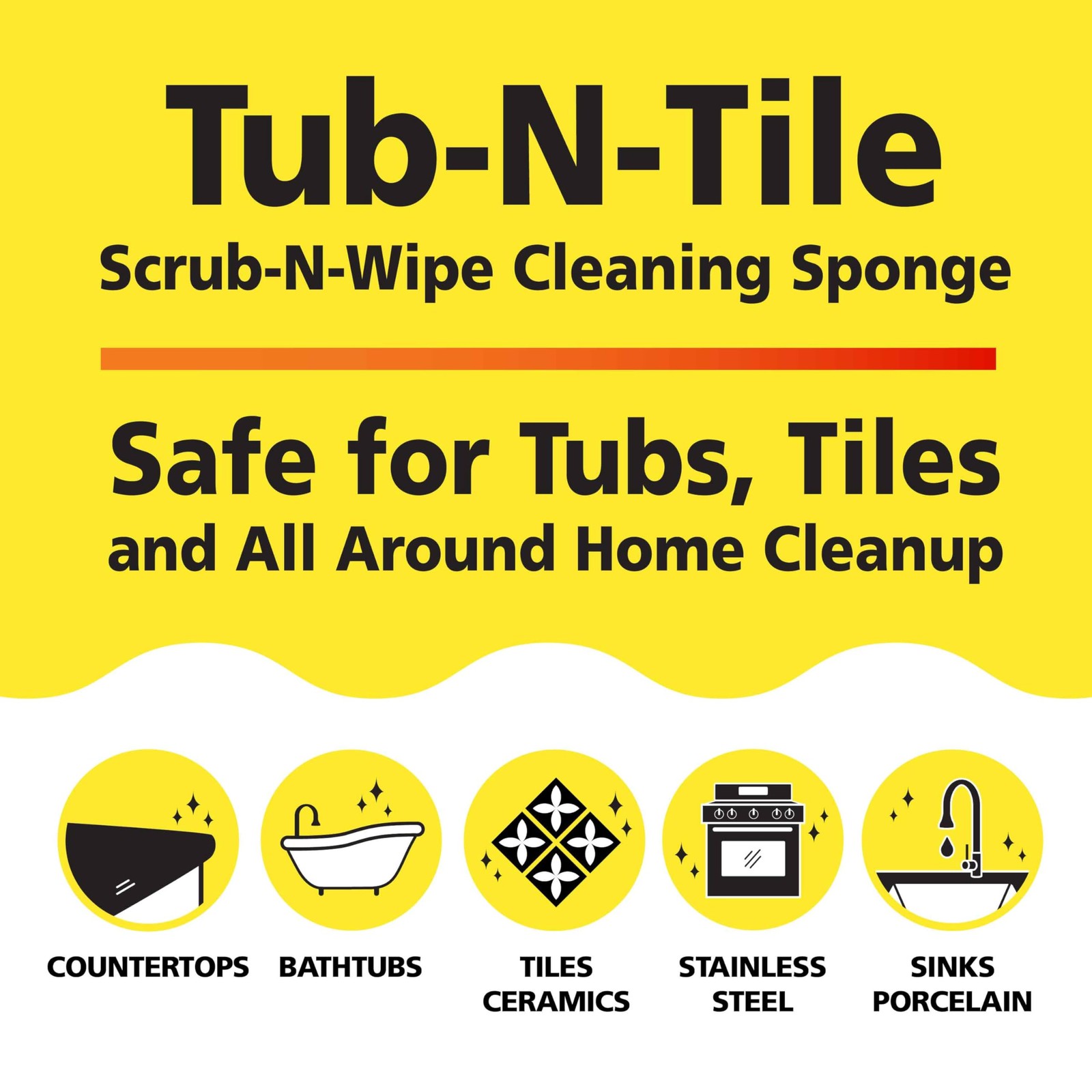 TubNTile by TuffScrub, Large, 6Pack, Microfiber, ScrubNWipe Pad, MultiSurface…