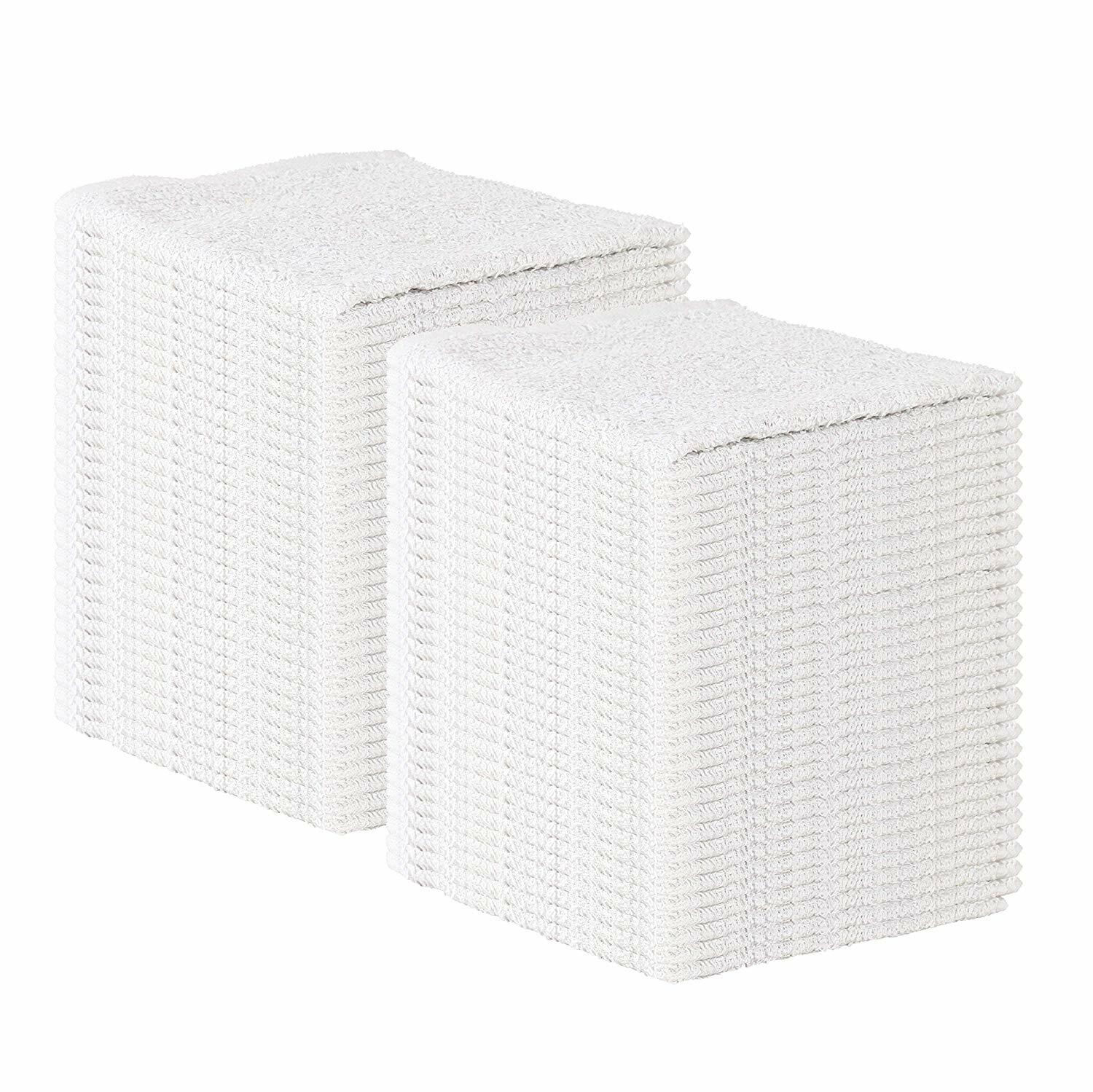 Case of 300 Terry Towels – 5 Bags of 60 All Purpose Cleaning Grade Rags – White