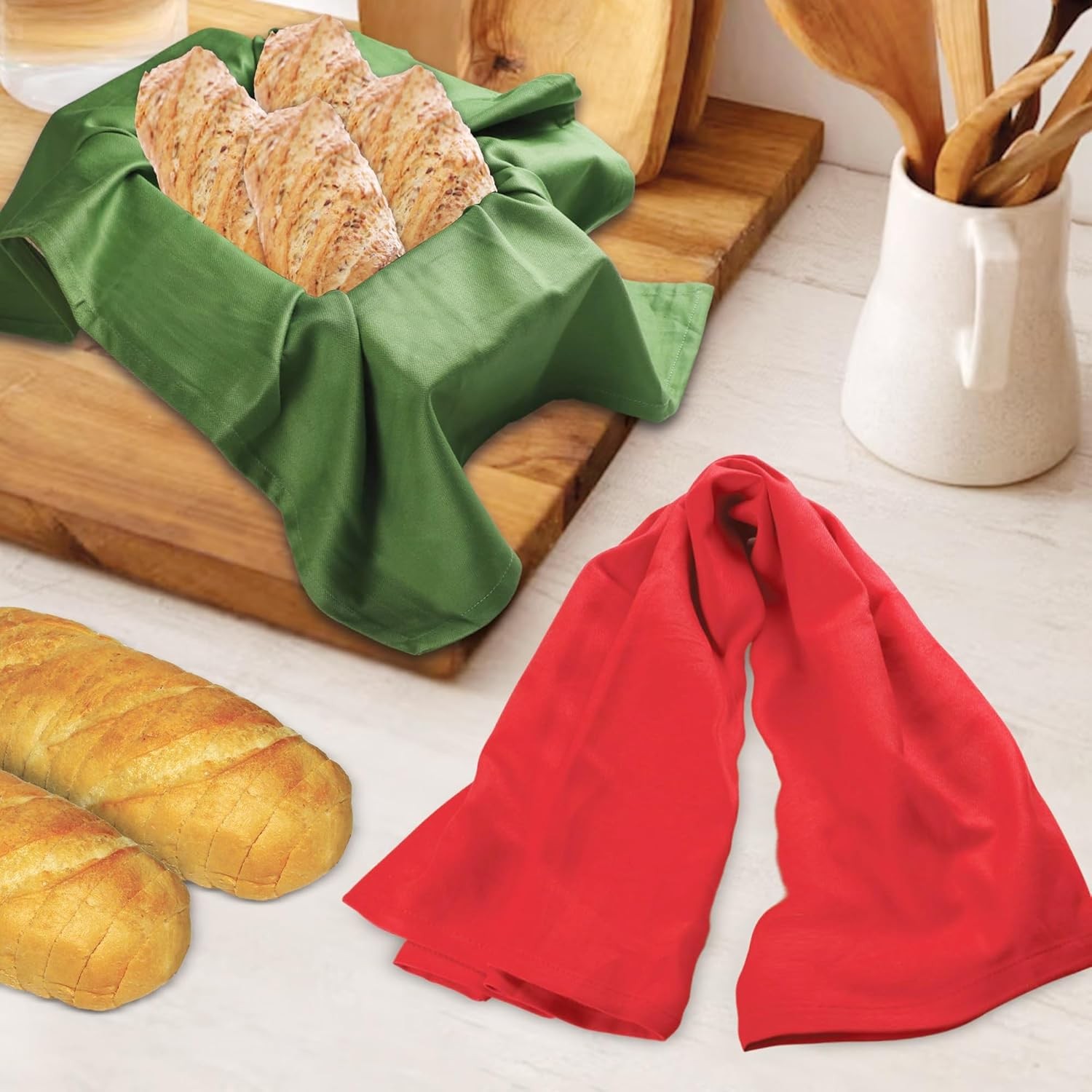 Kitchen Towels 100% Cotton Dish Towels for Kitchen(Set of 12)20”x30” Dish Cloths