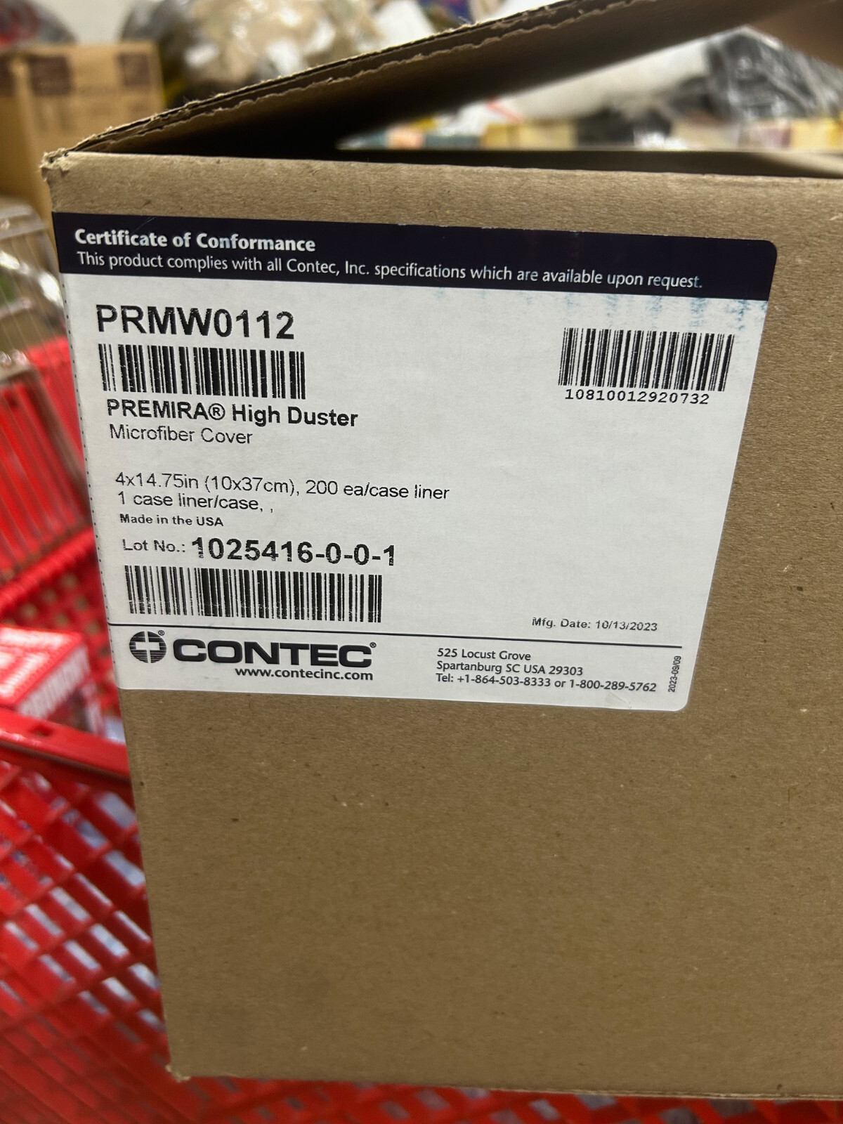 200x Contec Premira High Duster PRMW0112 Microfiber Covers 4″ x 15″ sleeves