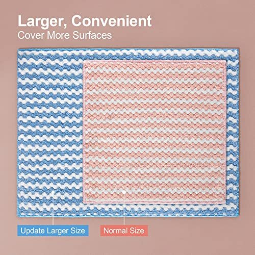 Microfiber Cleaning Cloth 12 15.7″x11.8″ – 12 pcs Mixed [Pink+blue+green]