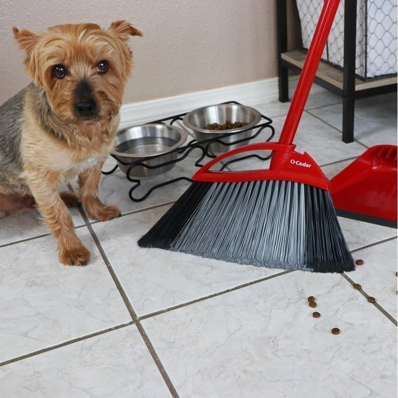 Pet Pro Power Corner Broom W/ Step On Dust Pan Anti-Static Hair Cleaning Tool US