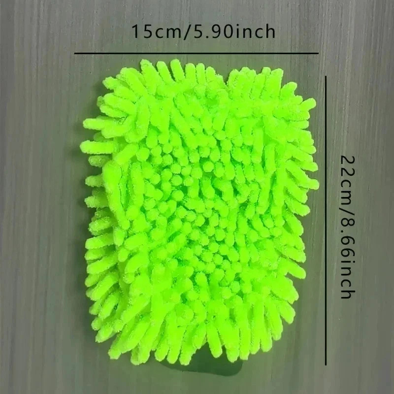 2 Pack Microfiber Car Wash Mitt Scratch Free Ultra Absorbent Car Cleaning Gloves