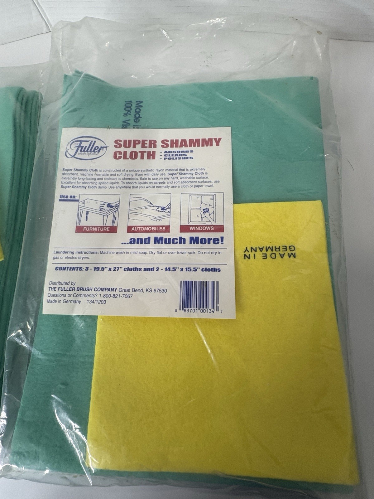 The Fuller Brush Company Super Shammy Cloths 5 Large and 3 Small Germany NIOB