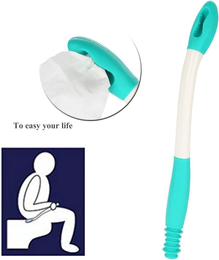 Bottom Wiper, Long Handle Reach fort Holder Toilet Paper Tissue Grip