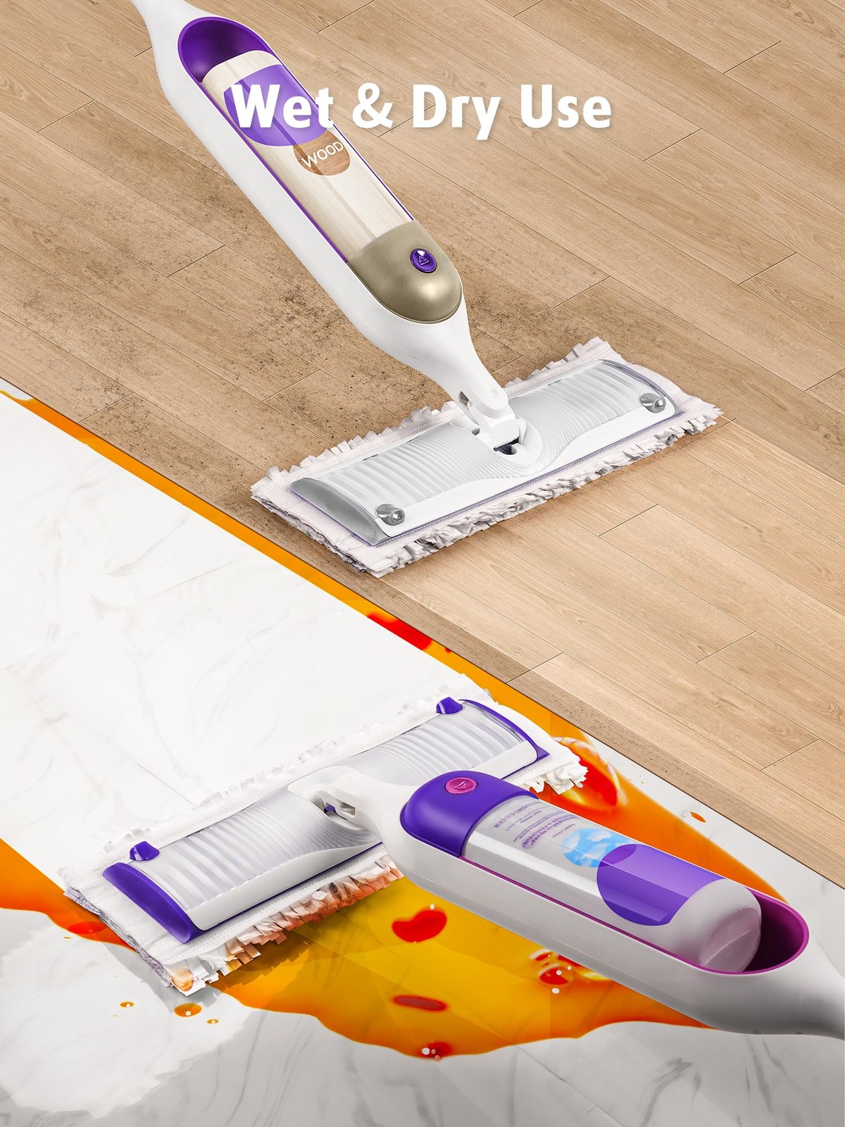 AIR U 24 Pack Disposable Power Mop Pads Refills for Swiffer Power Mop Unscented