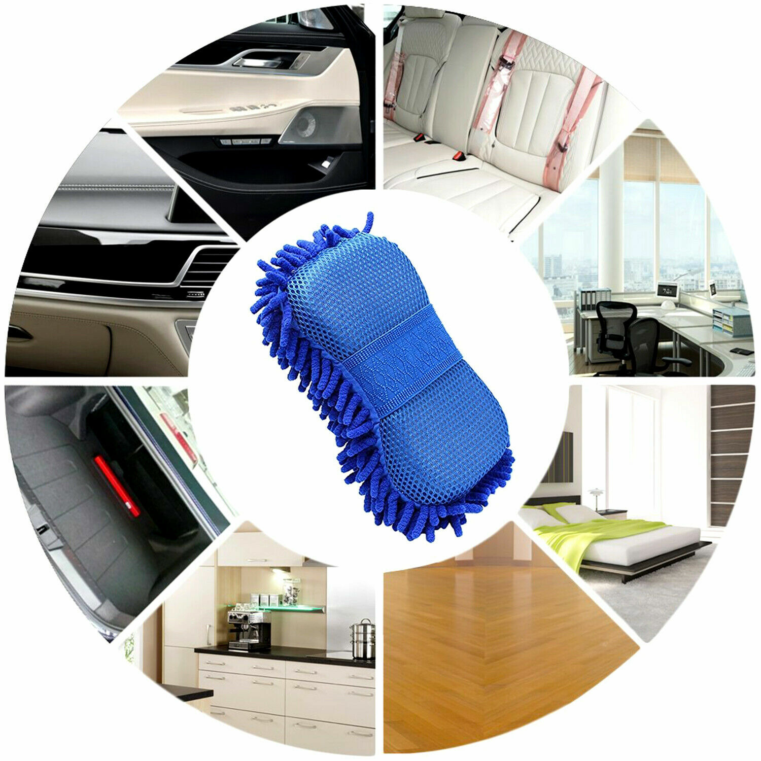 Car Hand Wash Towel Microfiber Washing Gloves Coral Sponge Cleaning Tool