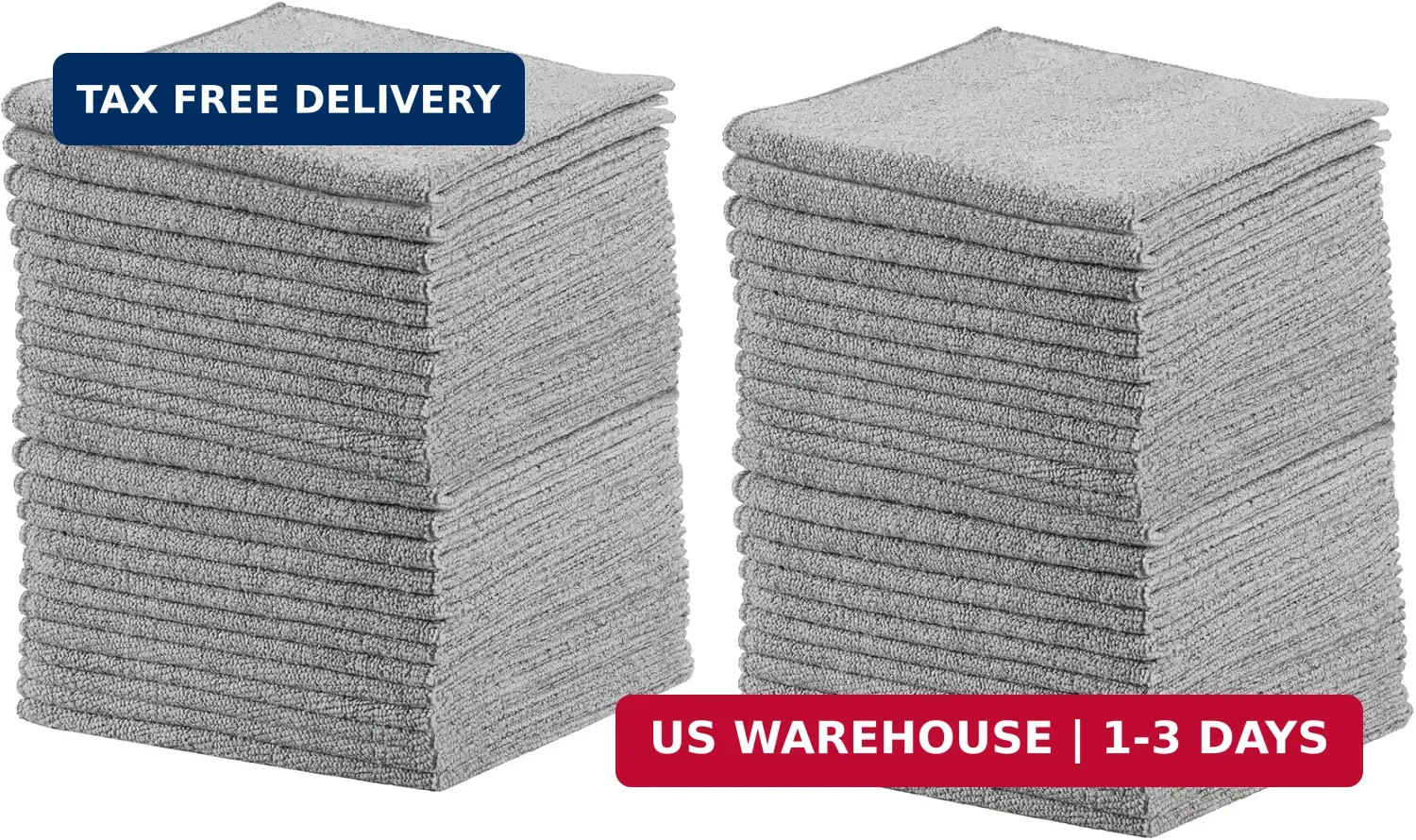 Rubbermaid All Purpose Microfiber Cleaning Cloth Towels, 50 Pack, 12″x12″, Non-S