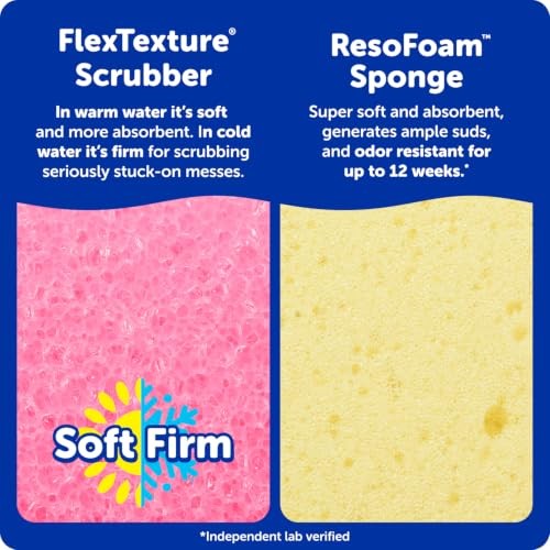 Scrub Daddy Dual-Sided Dish Sponge Multi-Colored Bulk Pack 7 Count Stain Odor