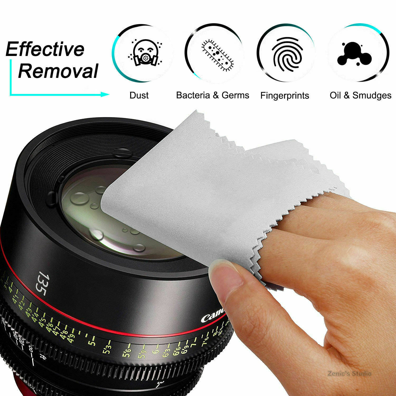 Oversized Microfiber Cleaning Cloth 8″ X 8″ for TV Screens Lens Phone-Multicolor