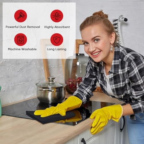 Microfiber Cleaning Cloth Pack, Microfiber Towels 12inx16in 24 Multi-colored