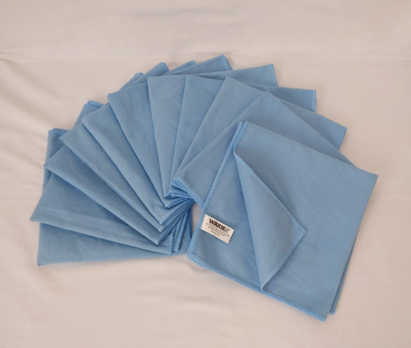 Waxie Blue Microfiber Suede Window Cloth 11 Pcs 16″ X 16″ 770410 Square