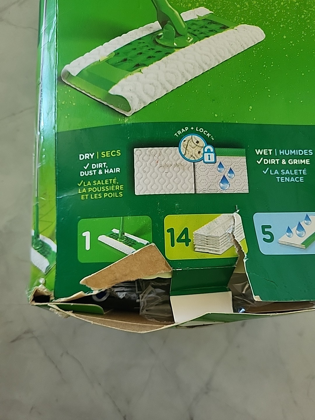 Swiffer Sweeper 2-in-1 Dry + Wet Floor Mopping and Sweeping Kit, 1 Kit