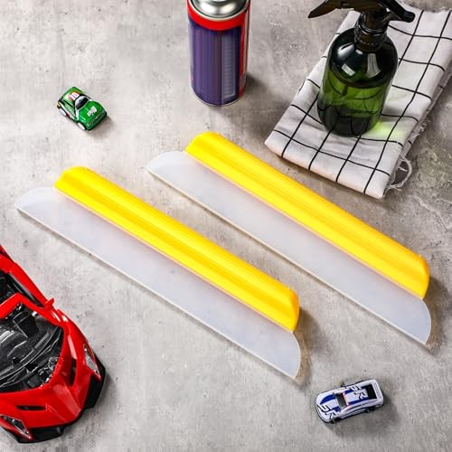 Pack 14 Inch Car Drying Squeegee Longer Silicone Water Squeegee Window 2 Yellow