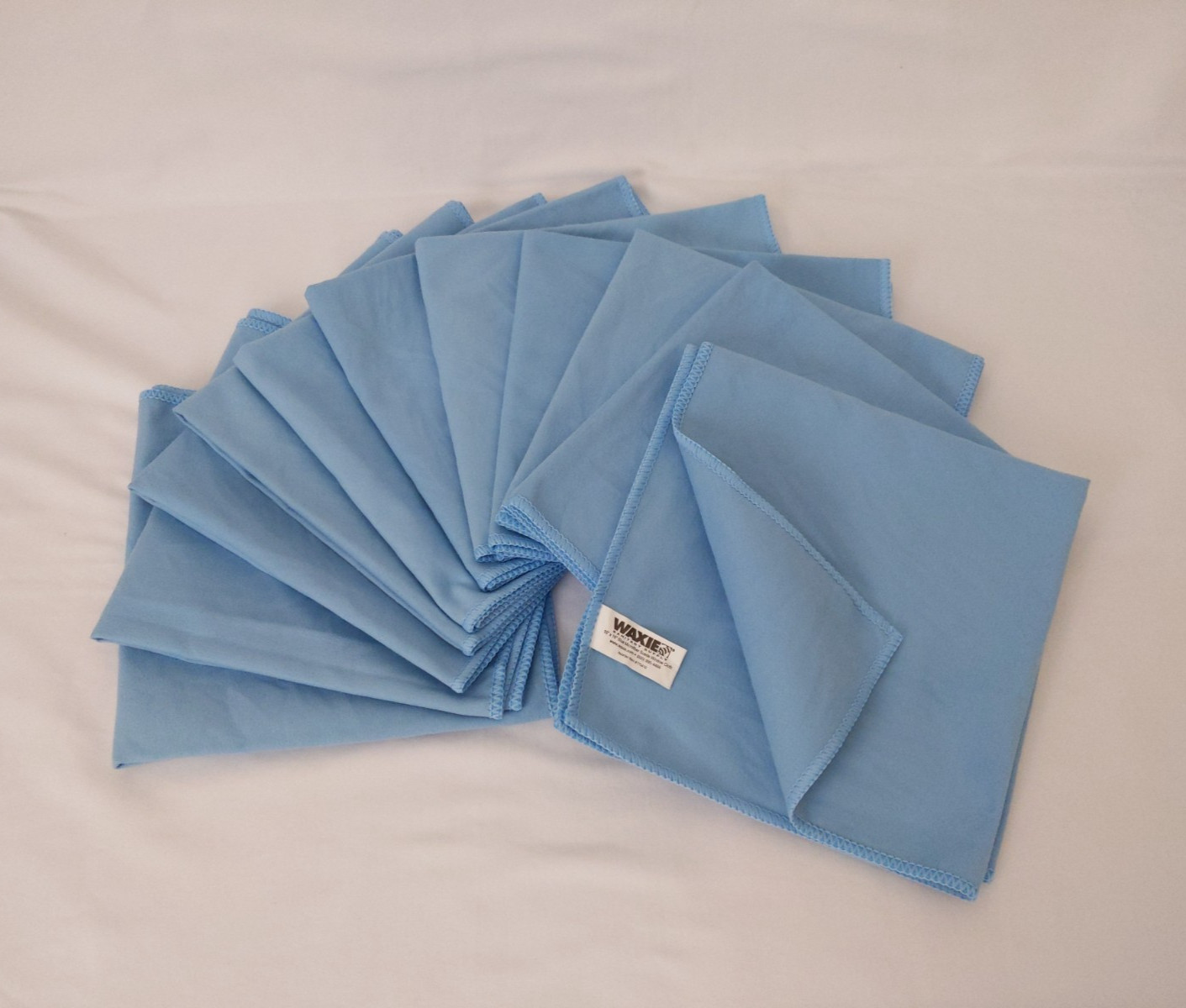 Waxie Blue Microfiber Suede Window Cloth 11 Pcs 16″ X 16″ 770410 Square