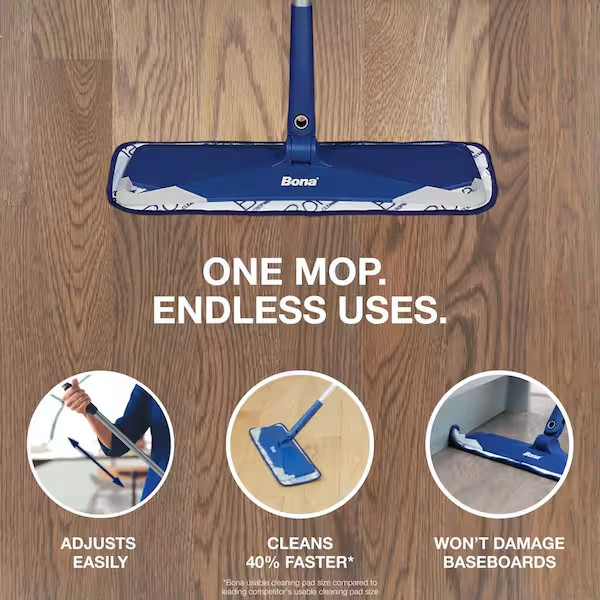 Bona Premium Microfiber Mop For Multi-Surface Floors With Telescoping Handle
